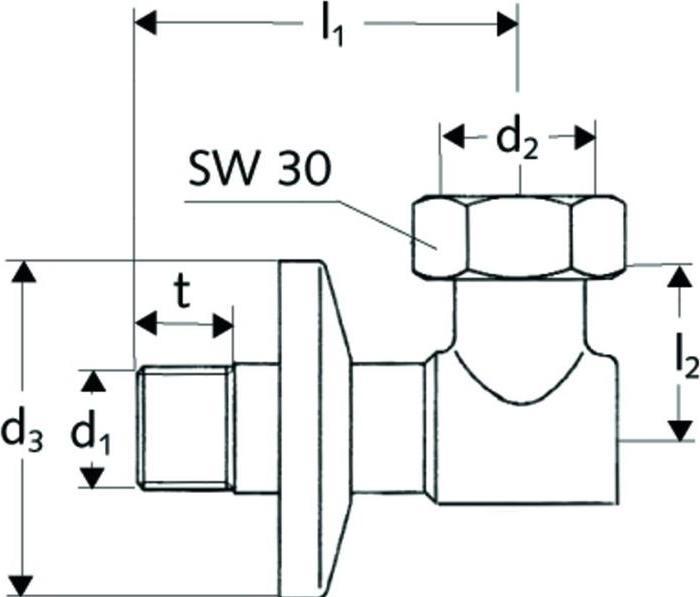Produktbild Schell Wasserzähler-Anschlussbogen verst Ab 1/2Zollx3/4Zoll ÜM m PlVorr.
