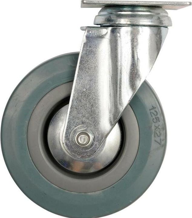 Toya Roulette pivotante avec caoutchouc gris 100 mm 87363