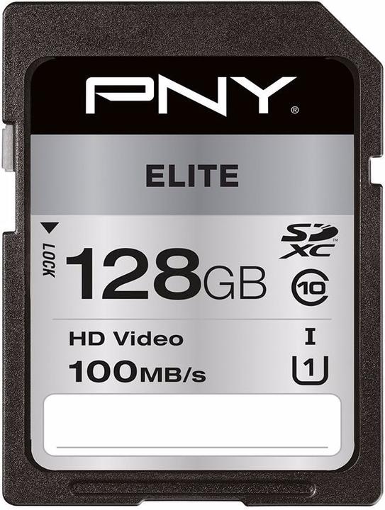 Actual product image PNY Elite (128 GB, SDXC, U1, UHS-I)