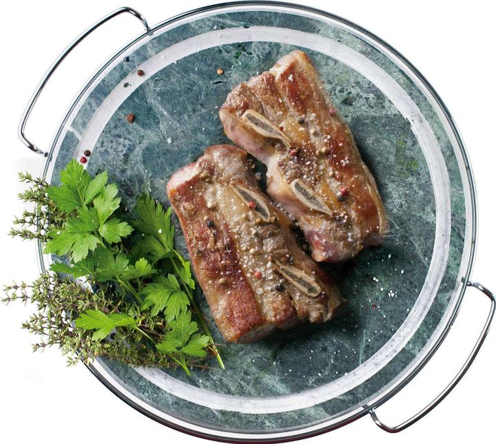 Produktbild Ibili Grillstein rund 30 cm Grillen auf natürlicher Steinplatte, gleichmässiges Garen