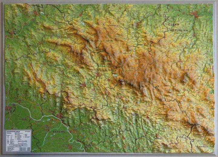 Produktbild Bayerischer Wald Reliefkarte klein
