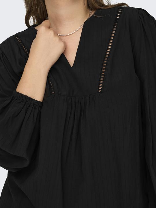 Produktbild Only Normal geschnitten V-Ausschnitt Elastische Bündchen Puffärmel Top Top (48)