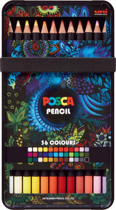 Immagine prodotto Posca Matita KPE-200 Matite colorate per artisti set di 36 matite assortite (Assortito, 36 x)