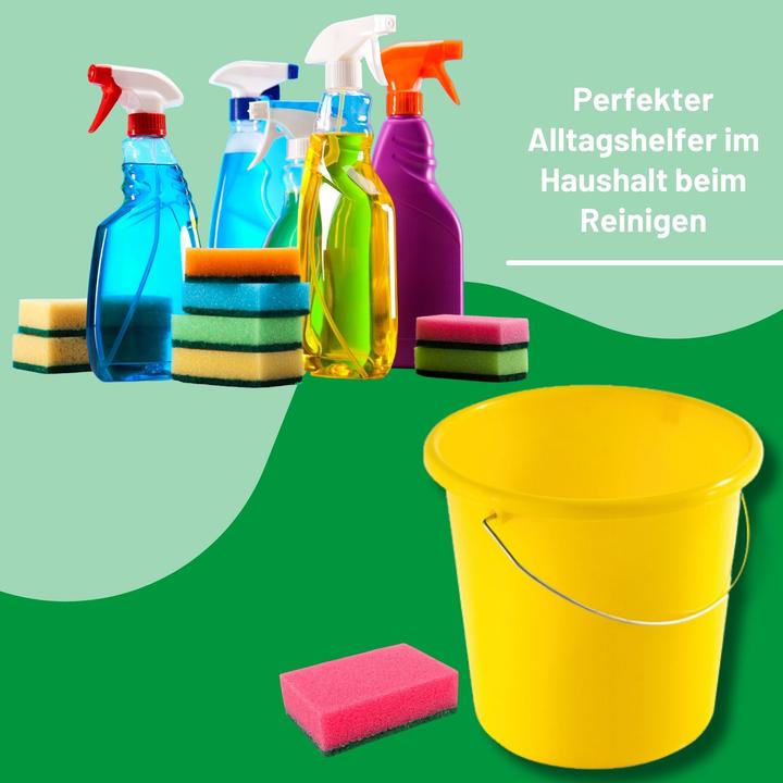 Image du produit Novaliv 10 Stück Eimer 10L Gelb mit Masseinteilung - Putzeimer 10 Liter? 28,5 cm Praktischer Allroun (10 pcs)