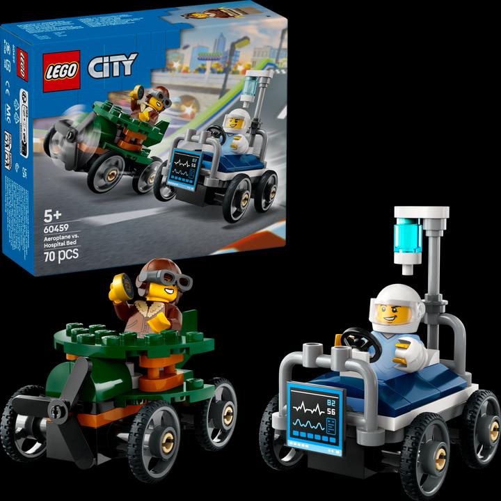 Produktbild LEGO Flugzeug vs. Krankenhausbett (60459, LEGO City)