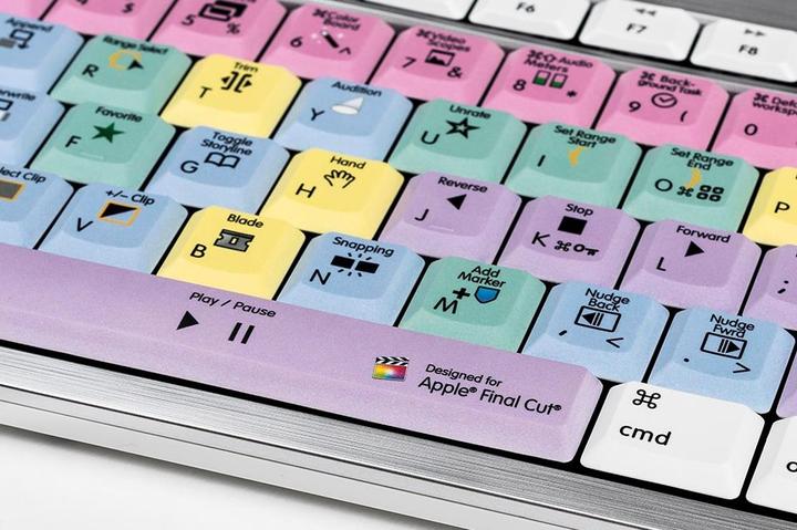 Produktbild Logickeyboard LKB-FCPX10-CWMU-DE USB QWERTZ Deutsch Mehrfarben Tastatur (DE, Kabelgebunden)