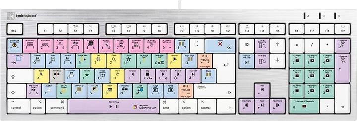 Produktbild Logickeyboard LKB-FCPX10-CWMU-DE USB QWERTZ Deutsch Mehrfarben Tastatur (DE, Kabelgebunden)