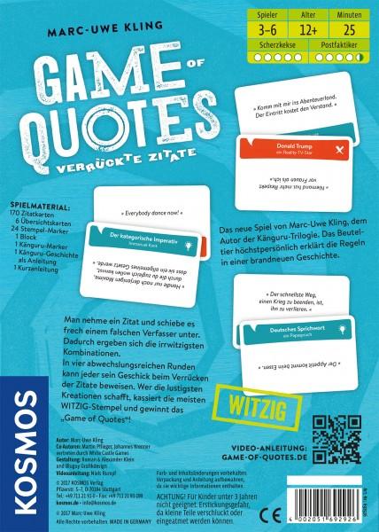 Produktbild Kosmos Game-Quotes (Deutsch)