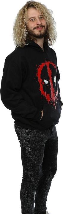 Actual product image Deadpool Mens Splat Face Cotton Hoodie (L)