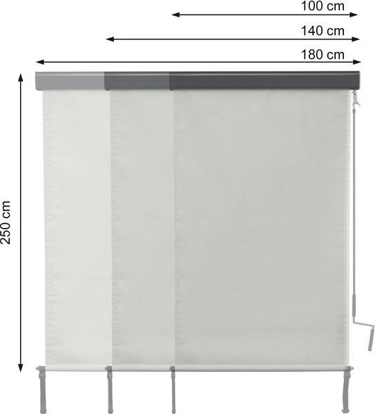 Actual product image Swisshandel24 Vertical awning, vertical awning privacy protection outdoor roller blind, UV protection 50 fabric - (1.80 m)
