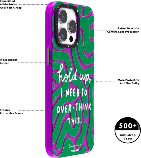Immagine prodotto Youngkit Sleeve @LisadotDesign Citazioni Positive Caso Altro (Apple iPhone 15 Pro)