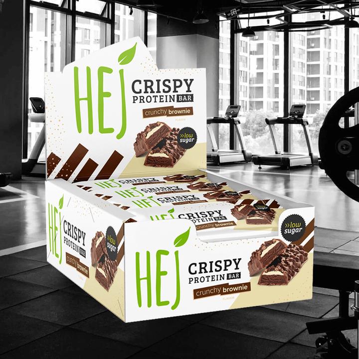 Actual product image HEJ Nutrition HEJ Crispy Protein Bar (12 x 45g) (Crunchy brownie, 1 pcs., 540 g)