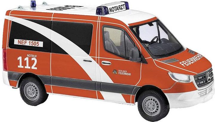 Actual product image Busch 53459 H0 Mercedes Benz Sprinter short wheelbase fire brigade Berlin