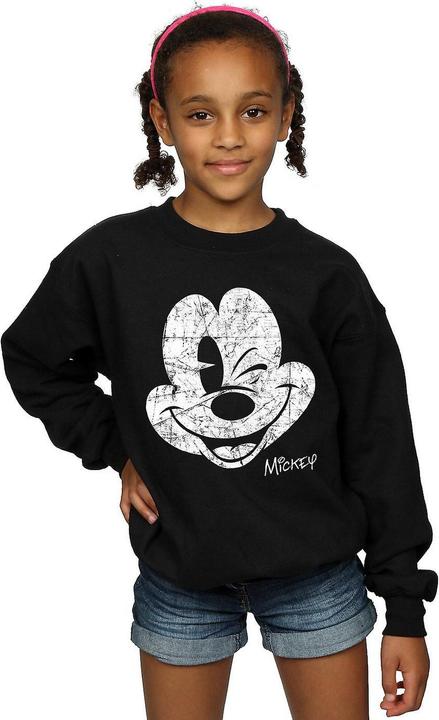 Produktbild Disney Mädchen Mickey Mouse Gesicht Baumwoll Sweatshirt (140, 146)