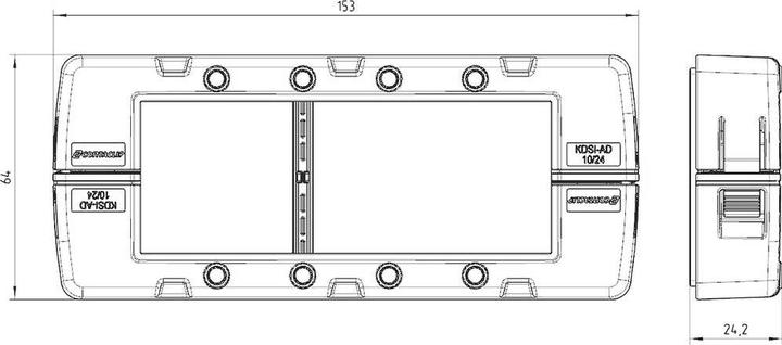 Produktbild Conta-Clip KDSI-SR 10/24 BK Kabeldurchführung Polyamid 6.6 Schwarz 1 St. (Kabeldurchlass, 15.30 cm)