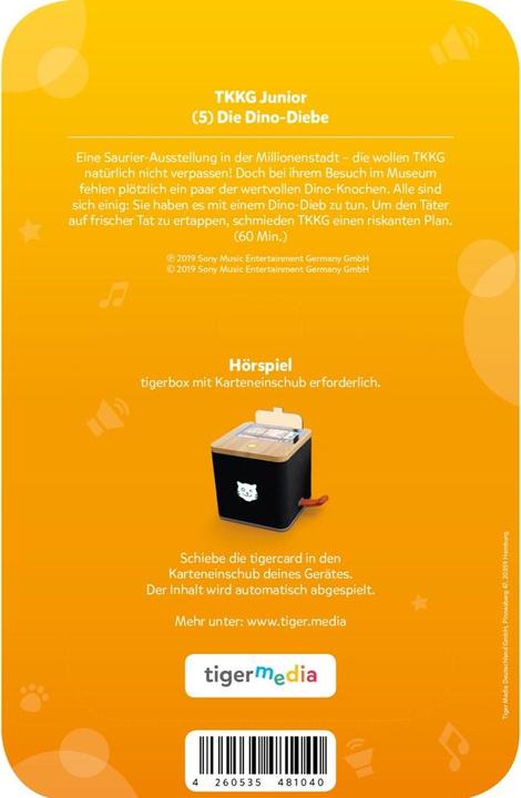 Produktbild Tigermedia Tigercard TKKG Junior Dino-Diebe (Deutsch)