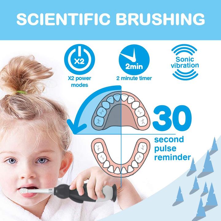 Image du produit Brush-Baby Brosse à dents électrique rechargeable Pingouin (Brosse à dents sonique)