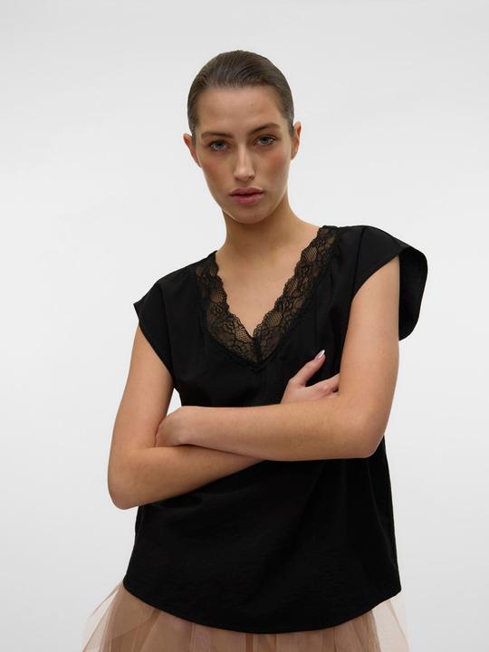Image du produit Vero Moda Vmsafa Sl V-Neck Lace Top Wvn Ga Noos (S)