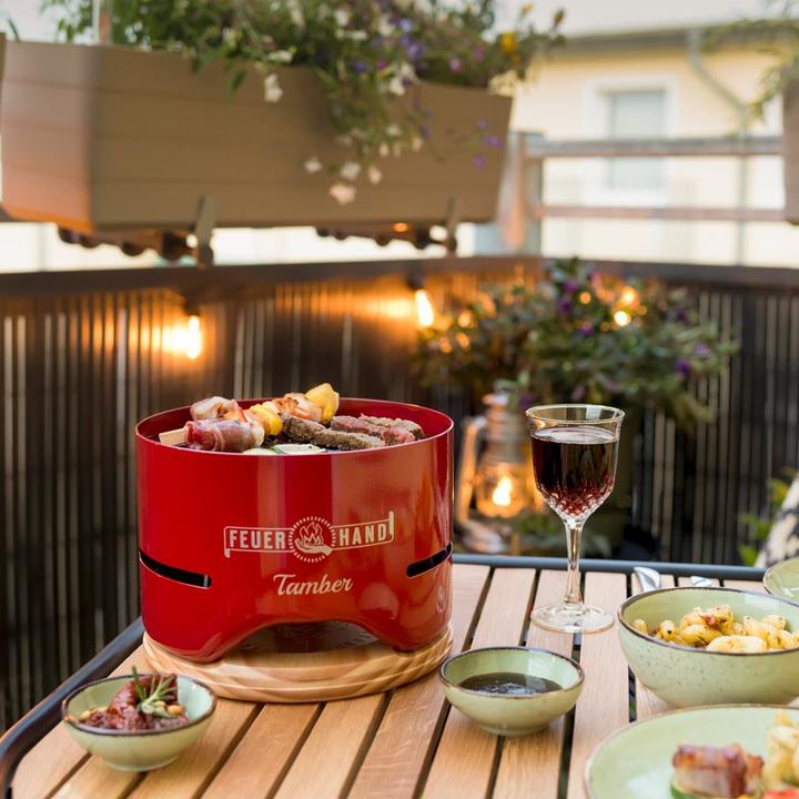 Image du produit Feuerhand Gril de table Tamber, rouge rubis (20 cm)