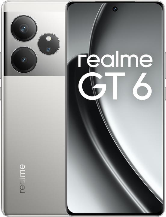 Actual product image realme GT6 (256 GB, Fluid Silver, 6.78", Dual SIM, 50 Mpx, 5G)