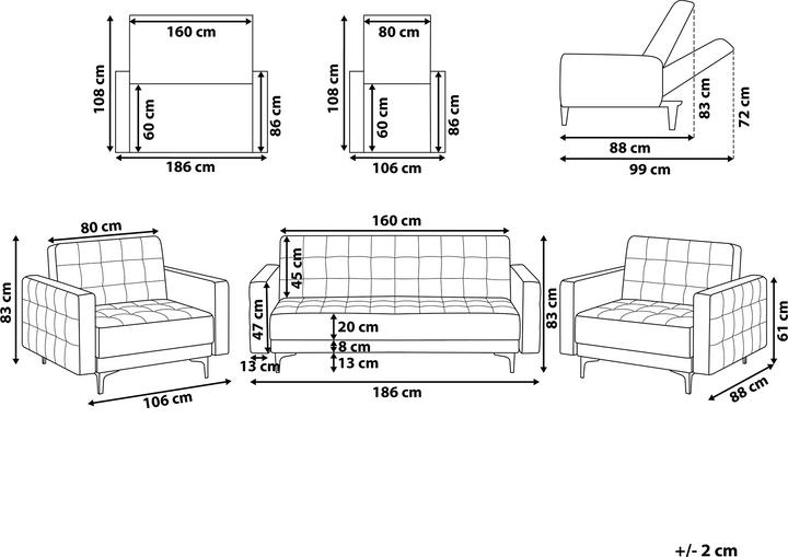 Actual product image Beliani Aberdeen (3-seater)
