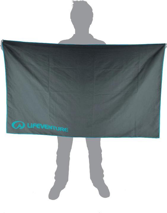 Lifeventure Recycled SoftFibre Trek Towel, Grey, Giant