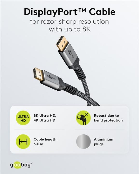 Produktbild Goobay DisplayPort – DisplayPort (3 m, DisplayPort)
