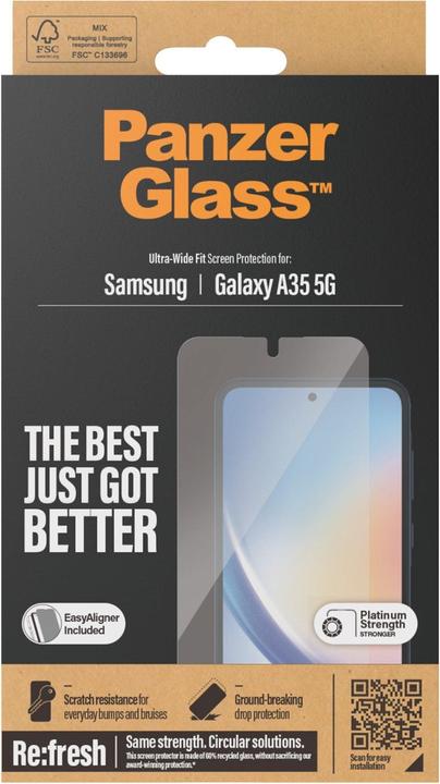 Actual product image PanzerGlass Ultra-Wide Fit (1 Piece, Samsung Galaxy A35)