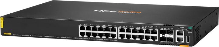 Actual product image Aruba HPE Networking CX 6200F 24G Class-4 PoE 4SFP+ 370W Switch (EN) (28 Ports)