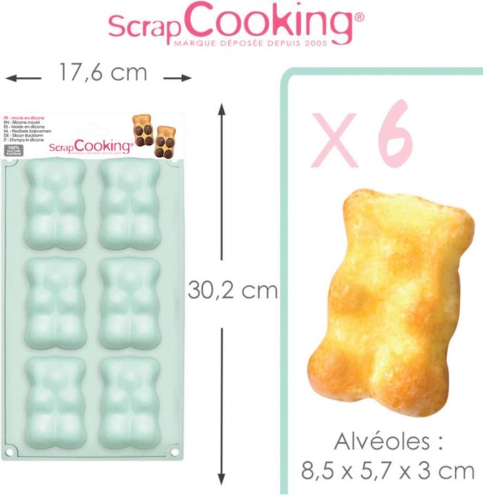 Image du produit ScrapCooking Moule à gâteaux en silicone Ourson