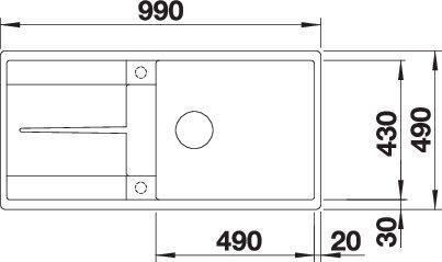 Actual product image Blanco METRA XL 6 S-F (99 cm, 49 cm)