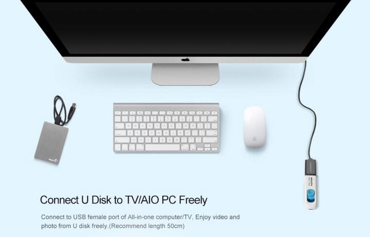 Produktbild Ugreen USB A — USB A (2 m, USB 2.0)