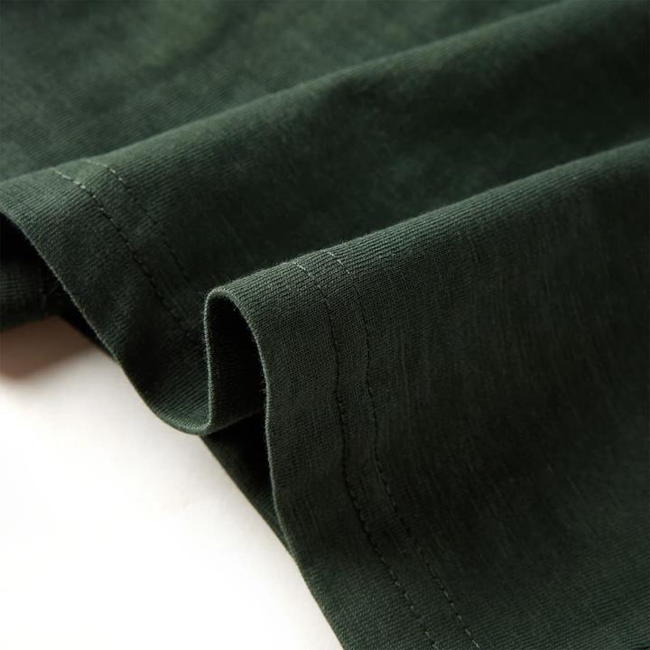 Image du produit VidaXL T-shirt manches longues enfant vert foncé 140,Matière : 100 (140)