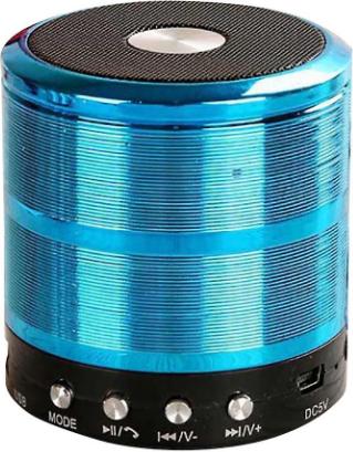 Actual product image Cover-Discount Bluetooth stereo speaker portable with microphone blue (USB power delivery)