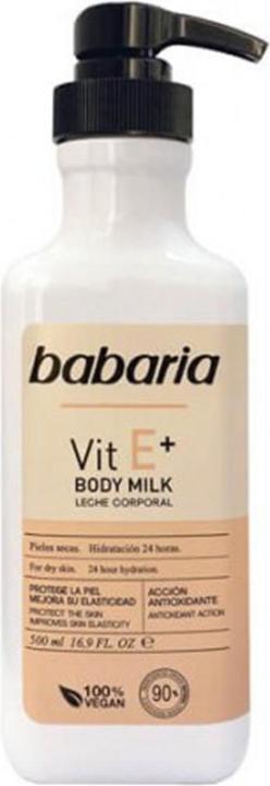 Babaria VITAMIN E+ body milk 100% vegan 500 ml (Body milk, 500 ml)