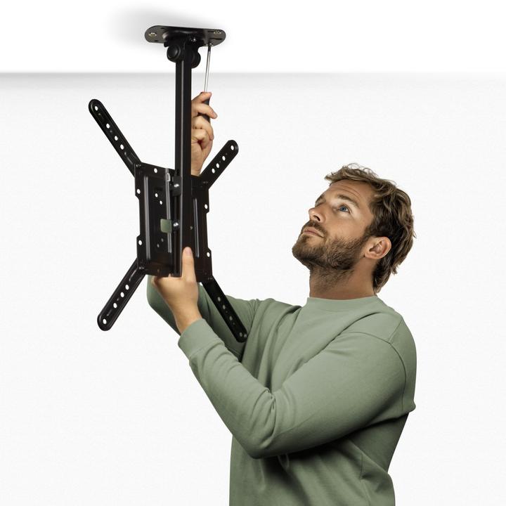 Actual product image Hama TV ceiling mount swivelling, height-adjustable, 400x400, 165 cm (65"), SW (Ceiling, 65", 40 kg)