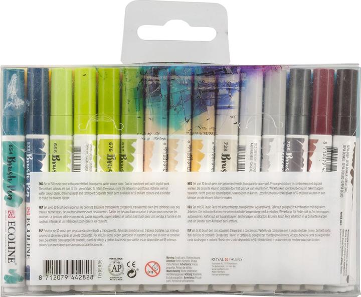 Talens Ecoline Brush Pen Set (Multicolor, 30 x)