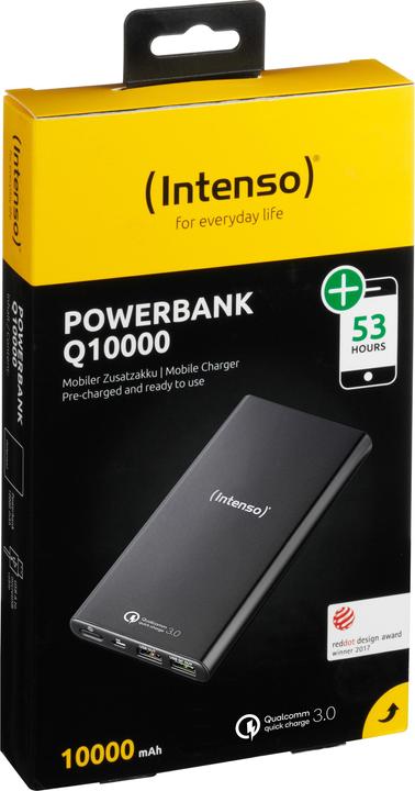 Image du produit Intenso Power Bank Q10000 (10000 mAh, 5 W, 37 Wh)