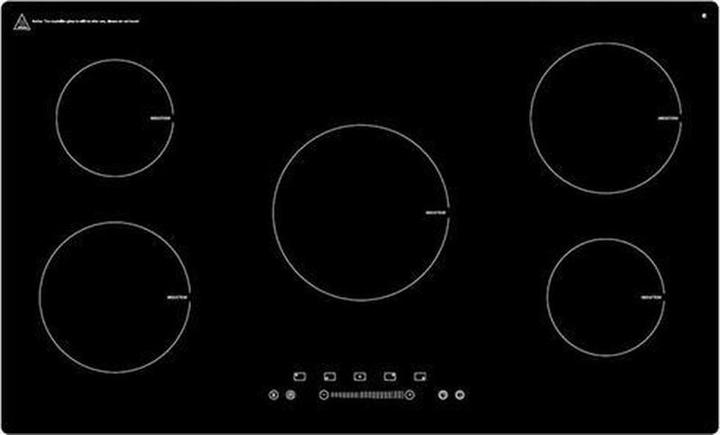 Actual product image Exquisit EKI901-2 - Inductiekookplaat - 86cm - 5 zones - 9 positions - Touch Boost - Timer - Zwart - Inbouw