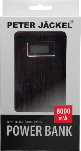 Produktbild Peter Jäckel Powerbank BIG POWER 8000mAh Black, mit LED Anzeige und 2 Ports