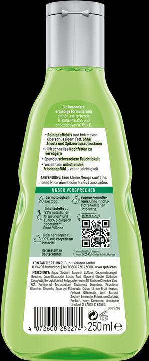 Produktbild Guhl Frische & Leichtigkeit (250 ml, Flüssiges Shampoo)