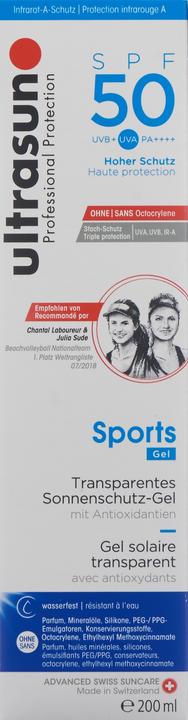Actual product image Ultrasun Sports Gel (Suntan cream, SPF 50, 200 ml, 231 g)