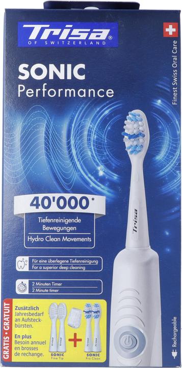 Immagine prodotto Trisa Sonic Performance Schallzahnbürste Promo mit 5 Refils (Spazzolino sonico)