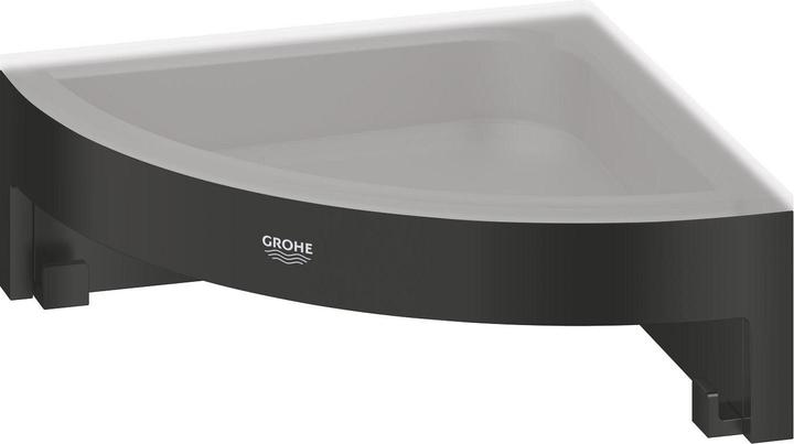 Actual product image Grohe Start Cube QuickFix corner shower basket, glue or drill, matt black