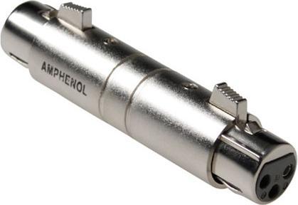 Actual product image Amphenol XLR adapter 3 pole female to female