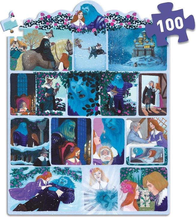 Produktbild Djeco Geschichtenpuzzle Schöne und das Biest 100 Teile (100 Teile)