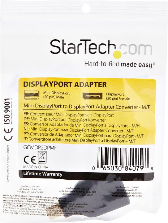 Image du produit StarTech Mini Adaptateur Pour Port D'Affichage (DP, 9.53 cm)