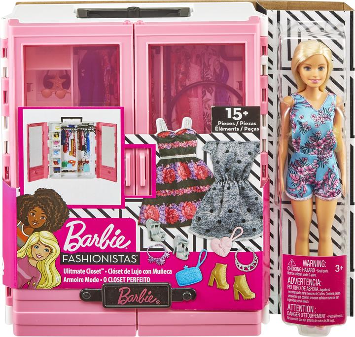 Produktbild Barbie Kleiderschrank mit Puppe