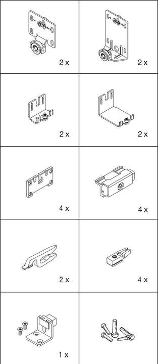 Actual product image HAWA Sliding door fittings -COMBINO 50 H FS, Forslide