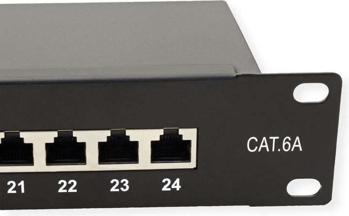 Image du produit Value Panneau de brassage 19" Cat6A/cl.EA 24 ports blindés noir